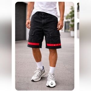 LA Brand Black Cargo Shorts Men’s Size 36 Utility Streetwear